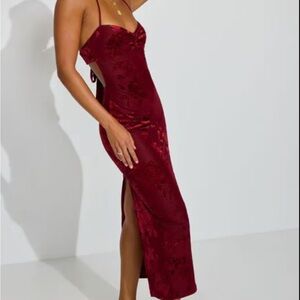 Garage Floral Velvet Dress